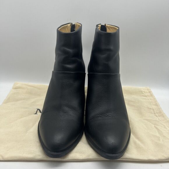 Nisolo Ankle Boots Womens 8 Black Heel Dari Commuter Leather Minimal - Picture 2 of 10